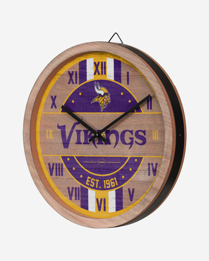 Minnesota Vikings Barrel Wall Clock FOCO - FOCO.com