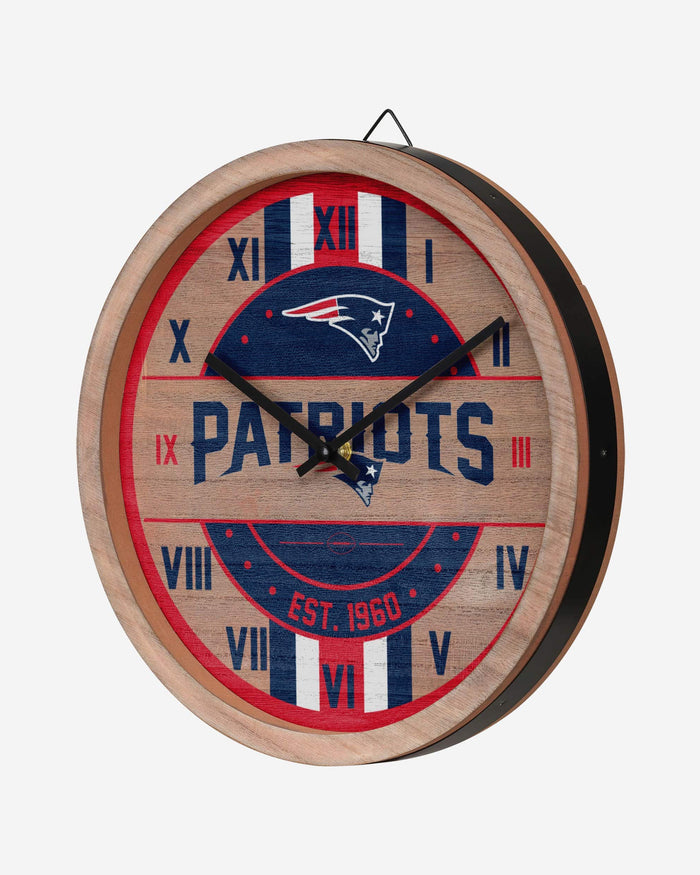 New England Patriots Barrel Wall Clock FOCO - FOCO.com