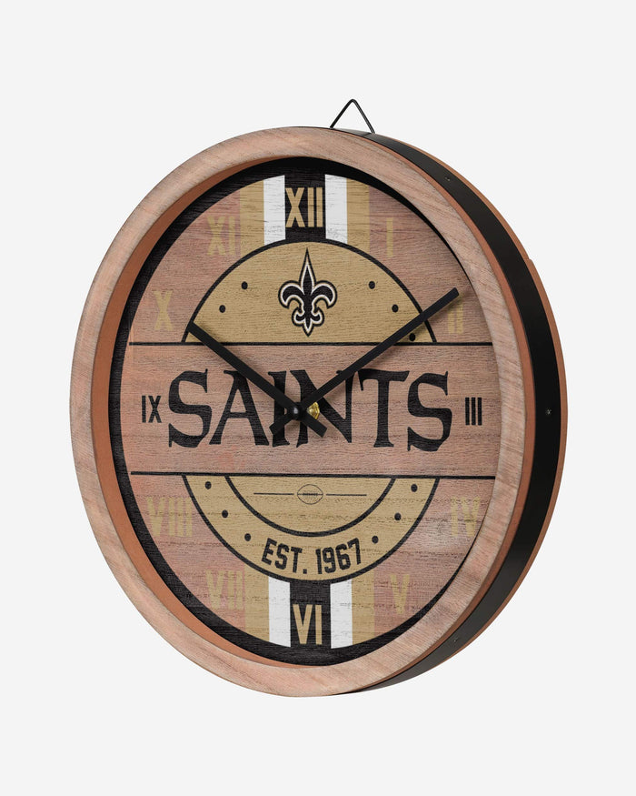 New Orleans Saints Barrel Wall Clock FOCO - FOCO.com