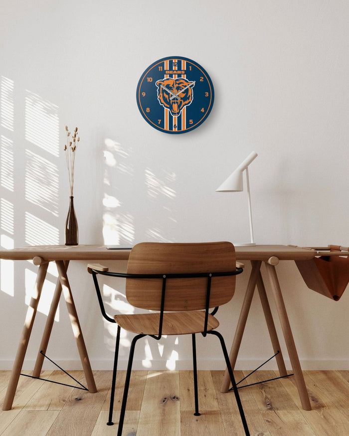 Chicago Bears Team Stripe Clock FOCO - FOCO.com