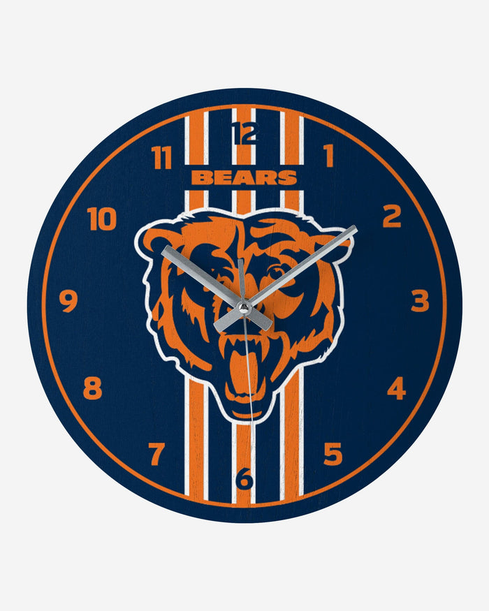 Chicago Bears Team Stripe Clock FOCO - FOCO.com