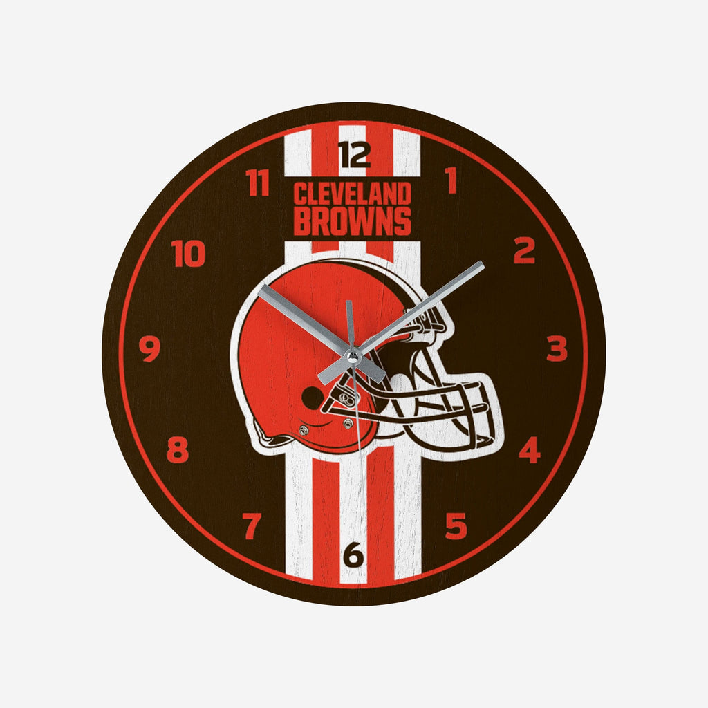 Cleveland Browns Team Stripe Clock FOCO - FOCO.com