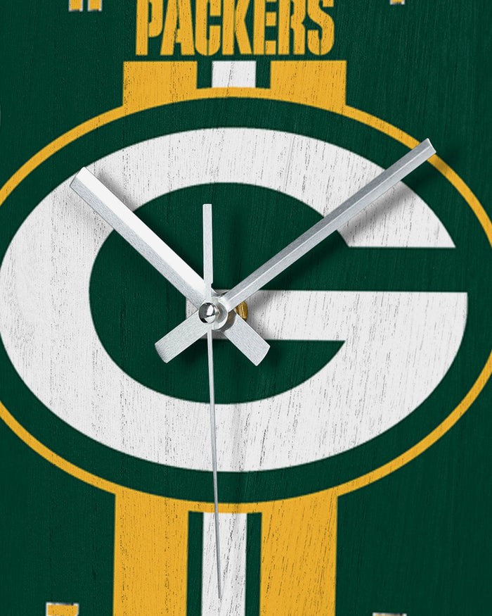 Green Bay Packers Team Stripe Clock FOCO - FOCO.com