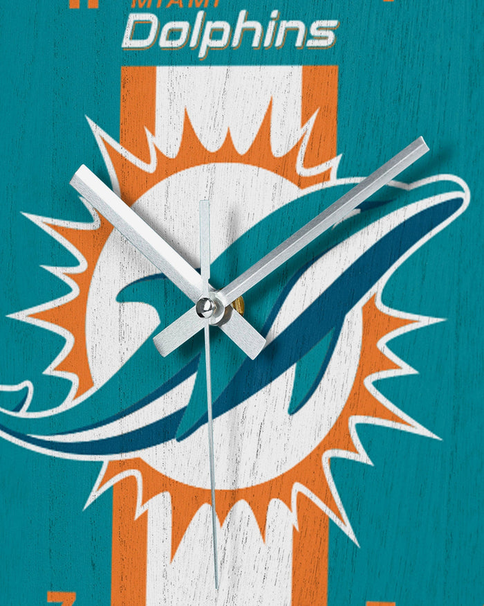 Miami Dolphins Team Stripe Clock FOCO - FOCO.com