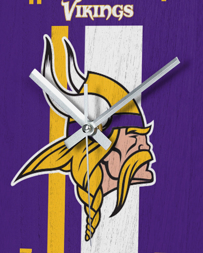 Minnesota Vikings Team Stripe Clock FOCO - FOCO.com