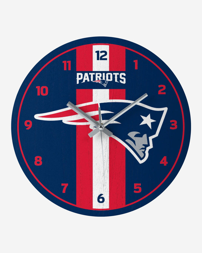 New England Patriots Team Stripe Clock FOCO - FOCO.com