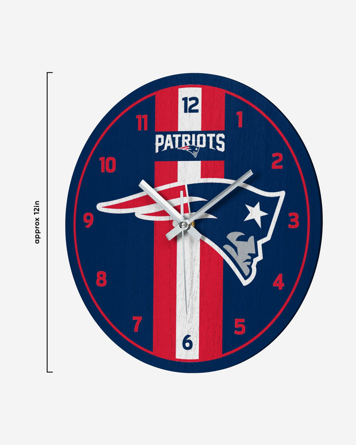 New England Patriots Team Stripe Clock FOCO - FOCO.com