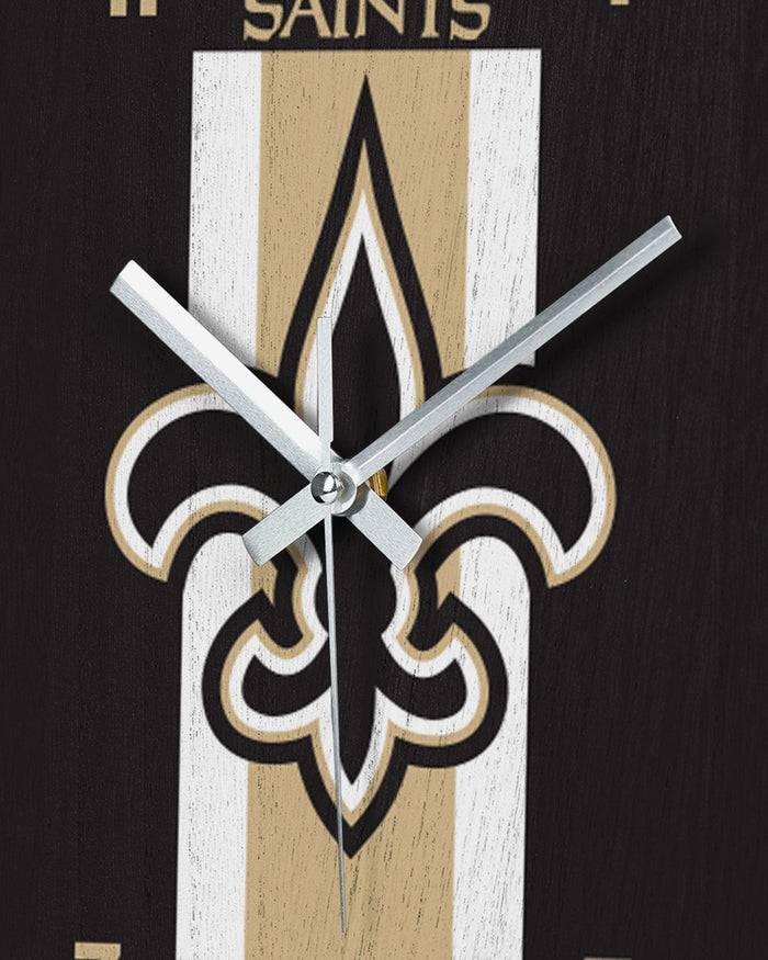 New Orleans Saints Team Stripe Clock FOCO - FOCO.com