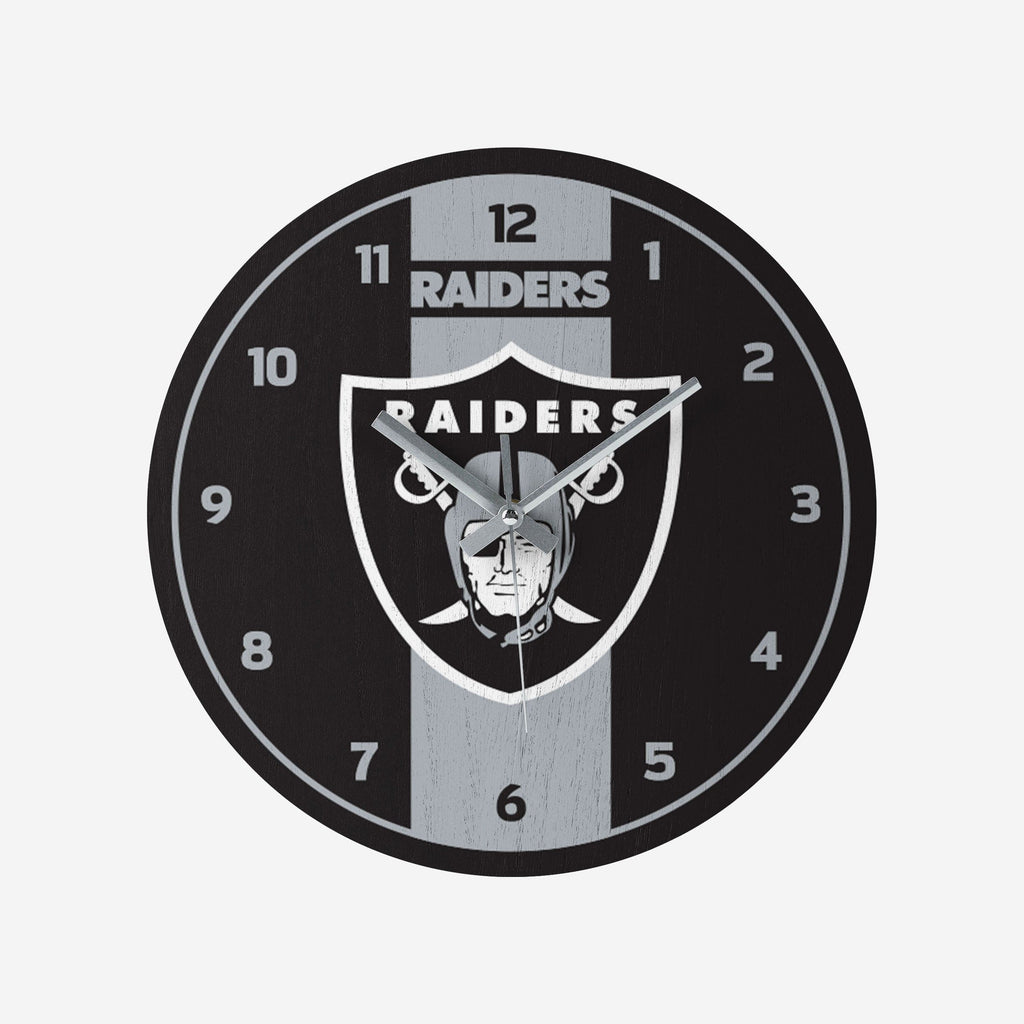 Las Vegas Raiders Team Stripe Clock FOCO - FOCO.com