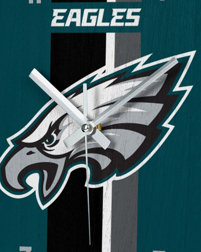 Philadelphia Eagles Team Stripe Clock FOCO - FOCO.com