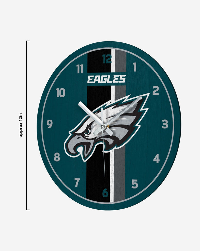 Philadelphia Eagles Team Stripe Clock FOCO - FOCO.com