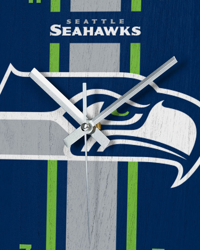 Seattle Seahawks Team Stripe Clock FOCO - FOCO.com