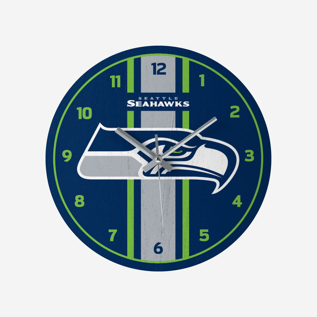 Seattle Seahawks Team Stripe Clock FOCO - FOCO.com