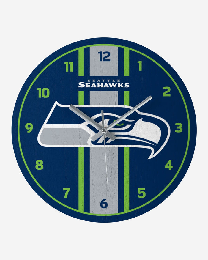 Seattle Seahawks Team Stripe Clock FOCO - FOCO.com