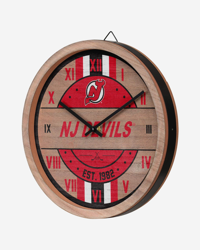 New Jersey Devils Barrel Wall Clock FOCO - FOCO.com