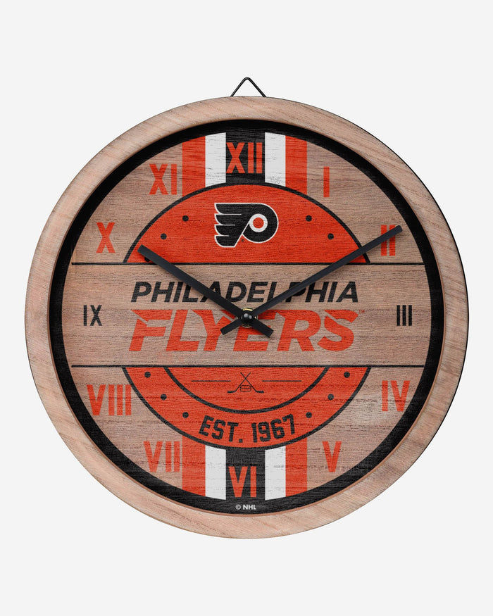 Philadelphia Flyers Barrel Wall Clock FOCO - FOCO.com