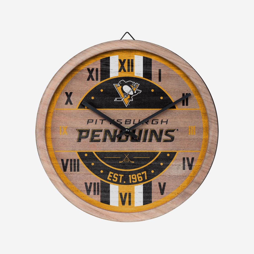 Pittsburgh Penguins Barrel Wall Clock FOCO - FOCO.com