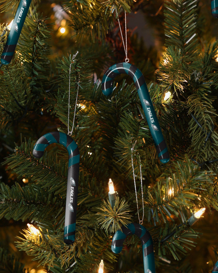 Philadelphia Eagles 12 Pack Candy Cane Ornament Set FOCO - FOCO.com