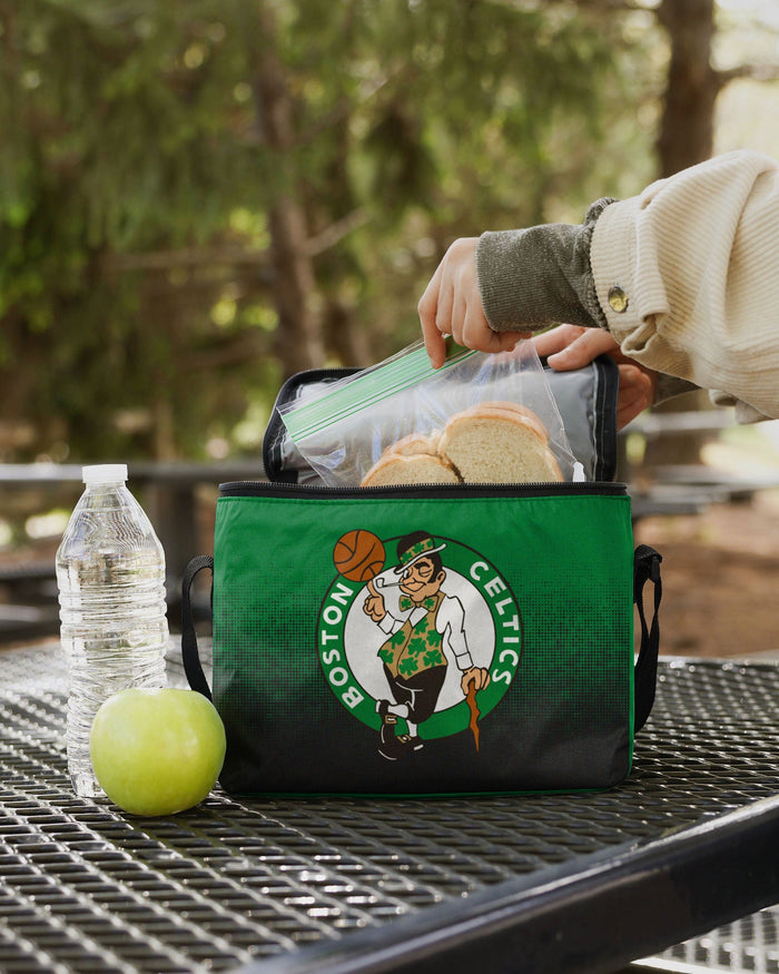 Boston Celtics Gradient Big Logo Gradient 6 Pack Cooler FOCO - FOCO.com