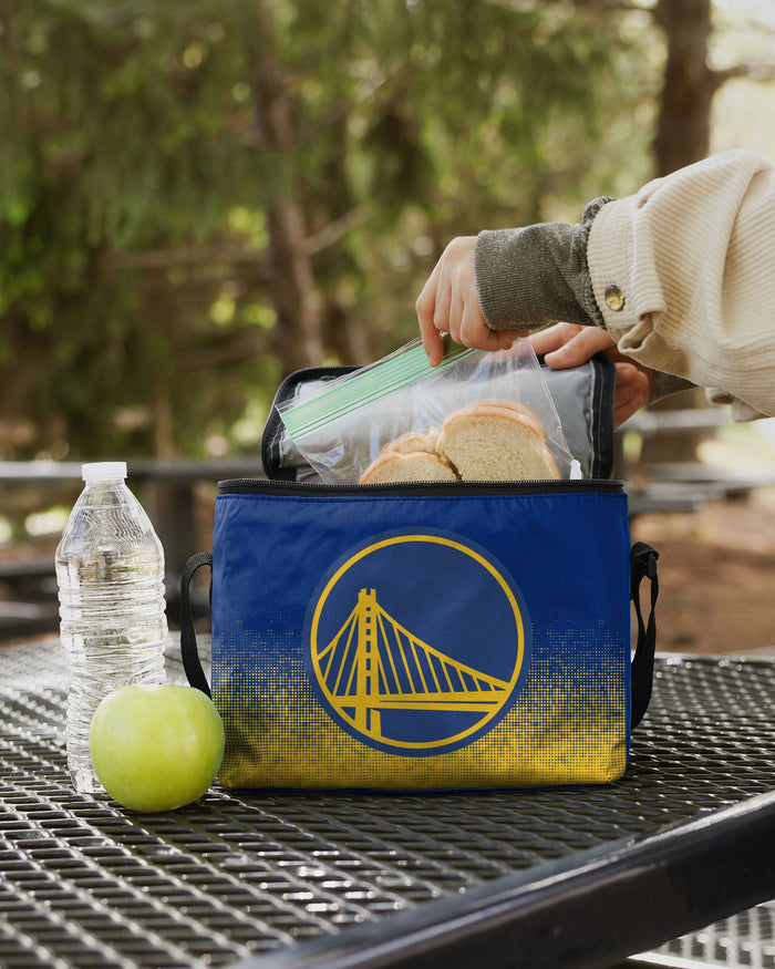 Golden State Warriors Gradient Big Logo Gradient 6 Pack Cooler FOCO - FOCO.com