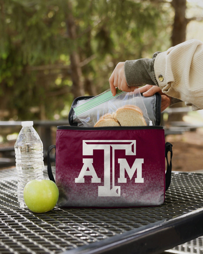 Texas A&M Aggies Big Logo Gradient 6 Pack Cooler FOCO - FOCO.com