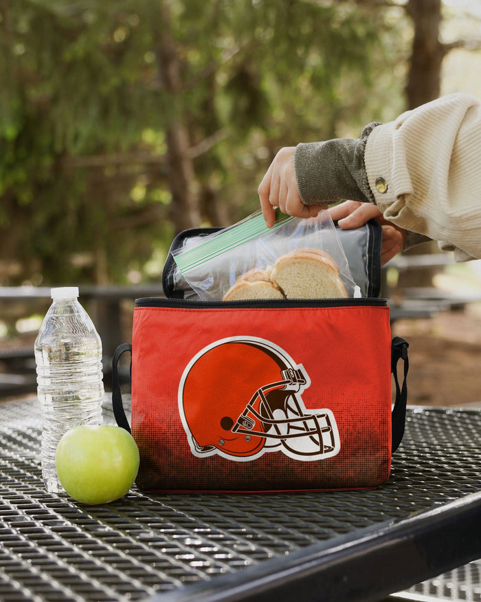 Cleveland Browns Big Logo Gradient 6 Pack Cooler FOCO - FOCO.com