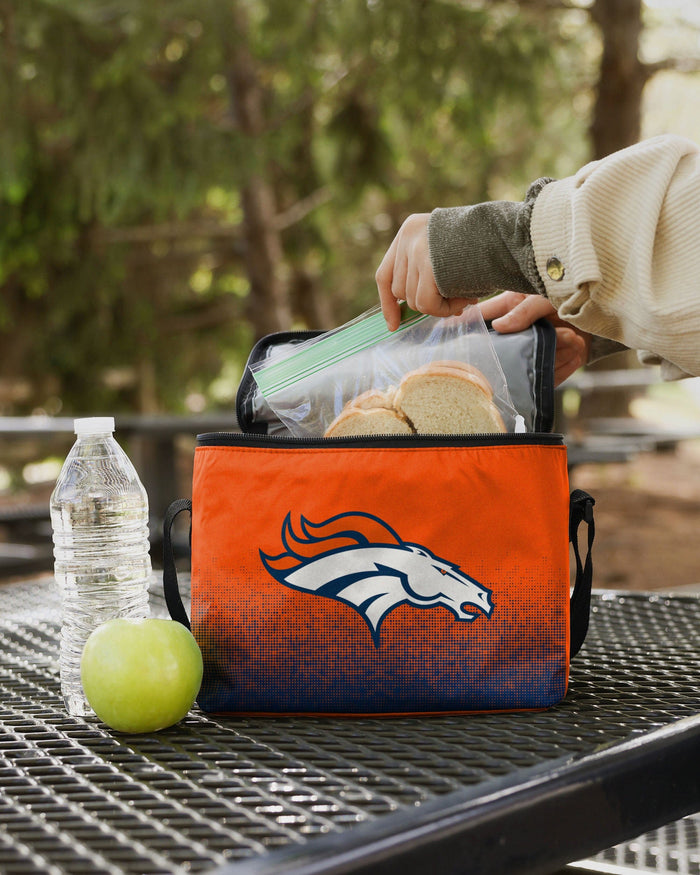 Denver Broncos Big Logo Gradient 6 Pack Cooler FOCO - FOCO.com