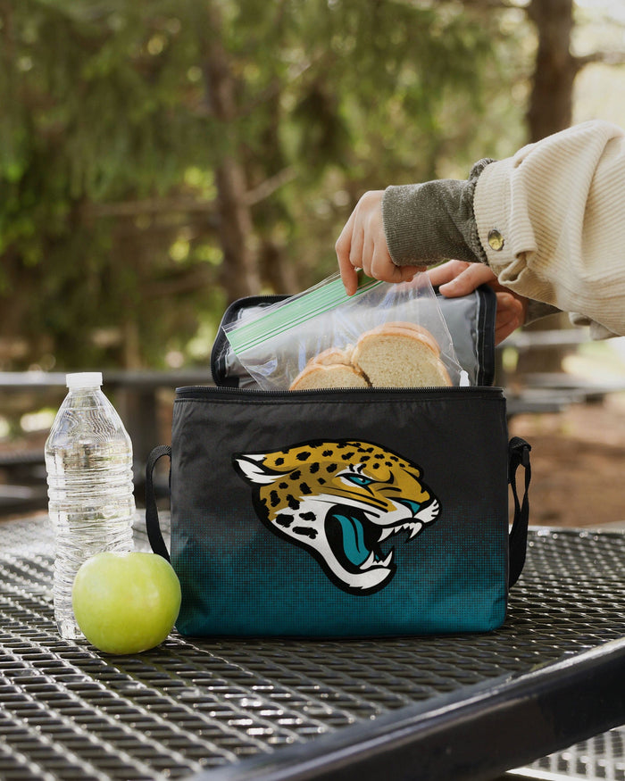 Jacksonville Jaguars Big Logo Gradient 6 Pack Cooler FOCO - FOCO.com