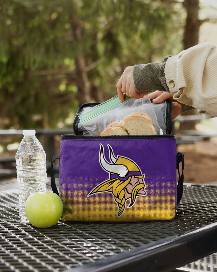 Minnesota Vikings Big Logo Gradient 6 Pack Cooler FOCO - FOCO.com