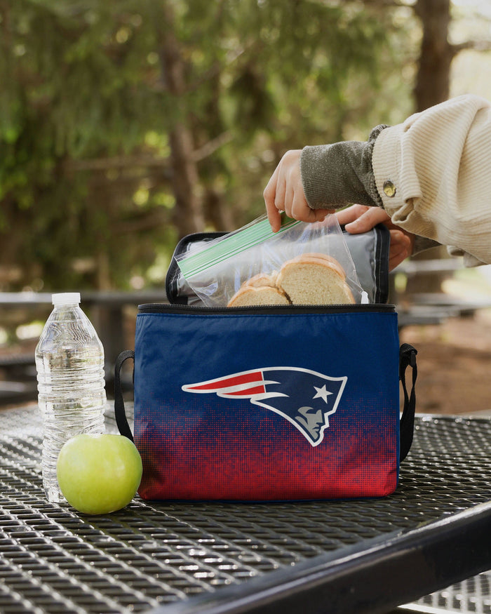 New England Patriots Big Logo Gradient 6 Pack Cooler FOCO - FOCO.com