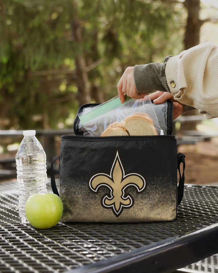 New Orleans Saints Big Logo Gradient 6 Pack Cooler FOCO - FOCO.com