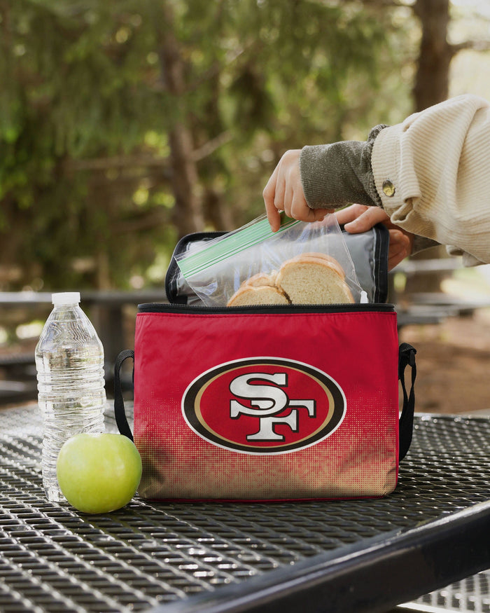 San Francisco 49ers Big Logo Gradient 6 Pack Cooler FOCO - FOCO.com