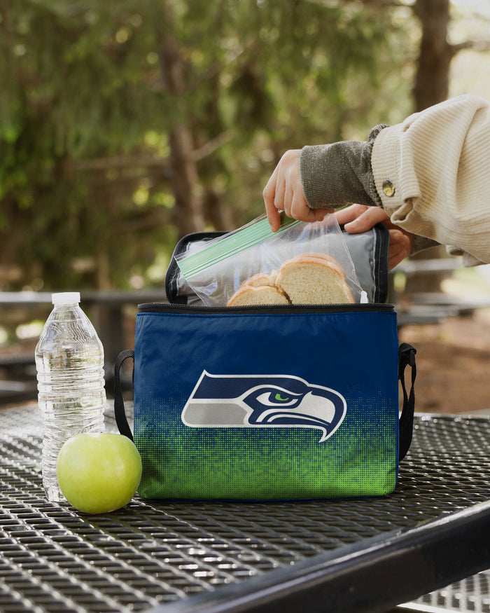 Seattle Seahawks Big Logo Gradient 6 Pack Cooler FOCO - FOCO.com