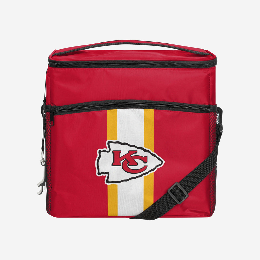 Kansas City Chiefs Team Stripe Tailgate 24 Pack Cooler FOCO - FOCO.com