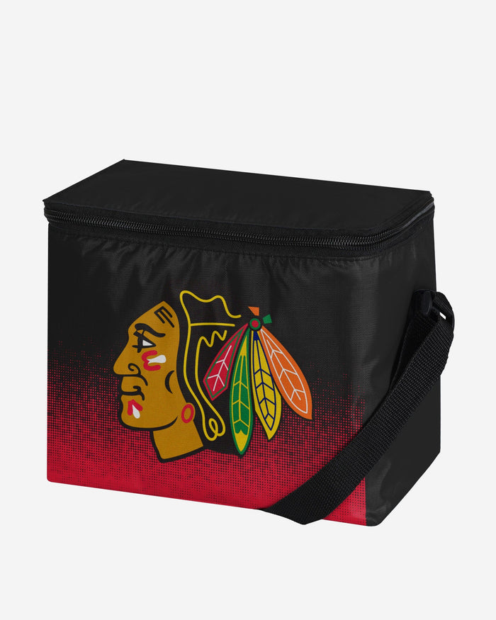 Chicago Blackhawks Gradient Big Logo Gradient 6 Pack Cooler FOCO - FOCO.com