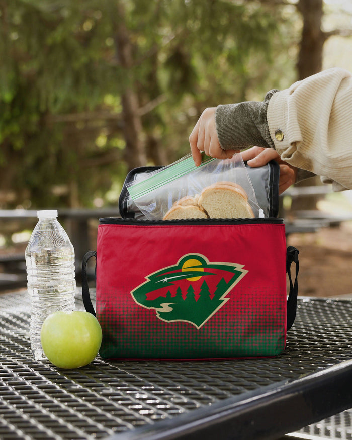 Minnesota Wild Big Logo Gradient 6 Pack Cooler FOCO - FOCO.com