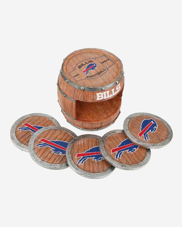 Buffalo Bills 5 Pack Barrel Coaster Set FOCO - FOCO.com