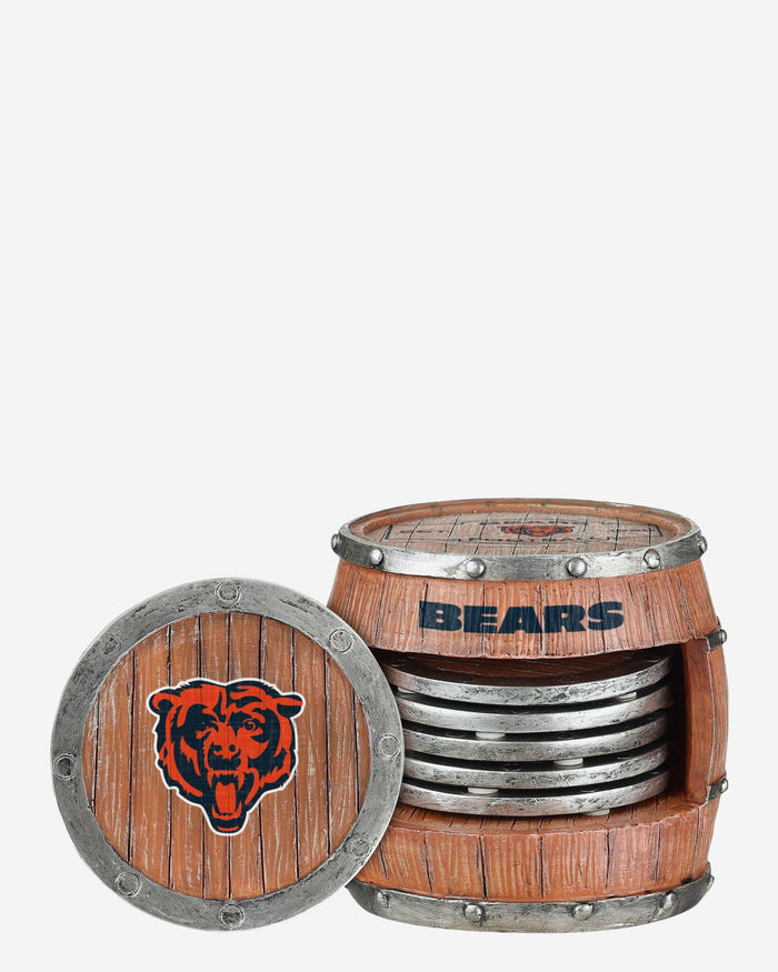 Chicago Bears 5 Pack Barrel Coaster Set FOCO - FOCO.com