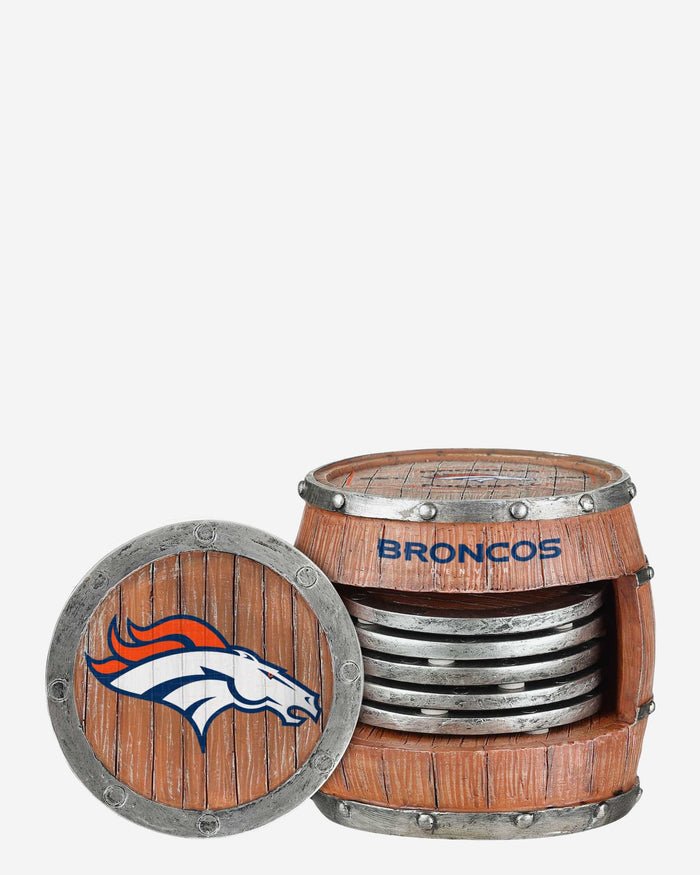 Denver Broncos 5 Pack Barrel Coaster Set FOCO - FOCO.com