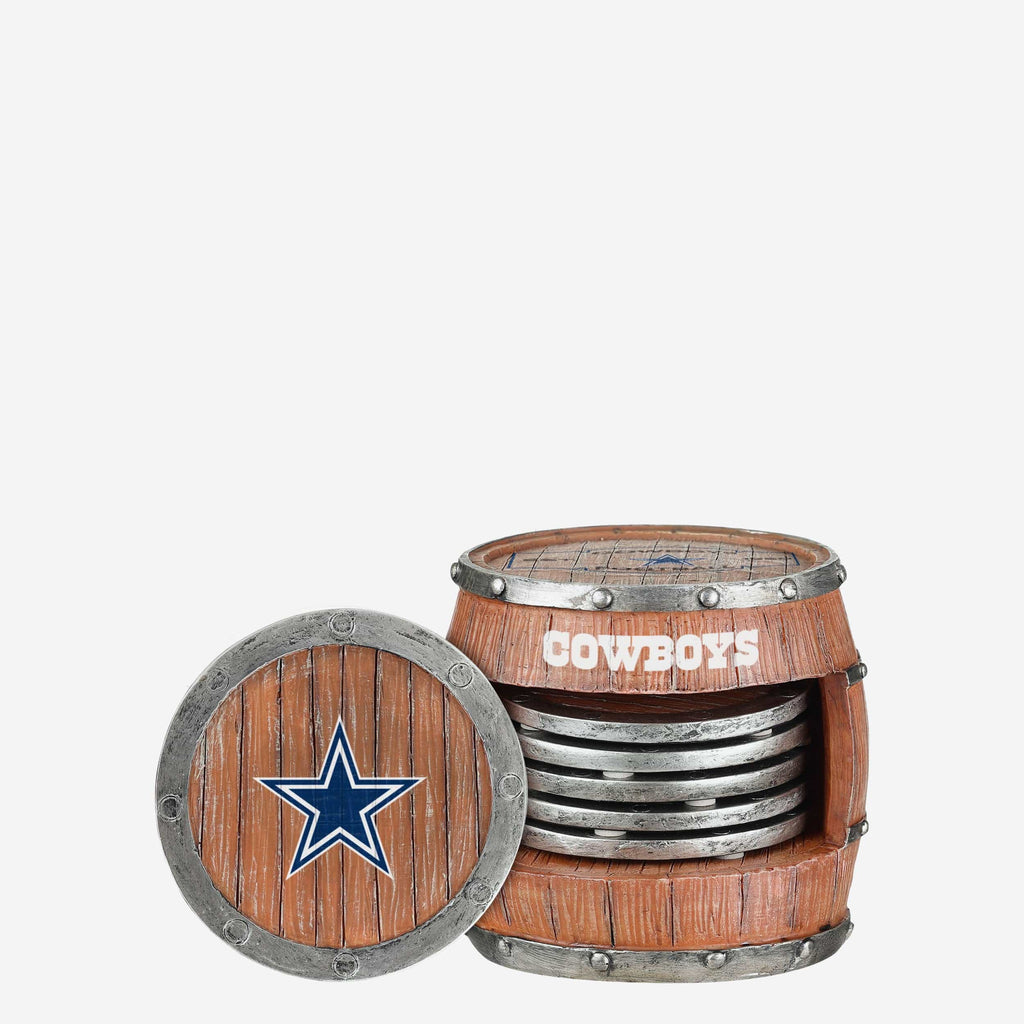 Dallas Cowboys 5 Pack Barrel Coaster Set FOCO - FOCO.com