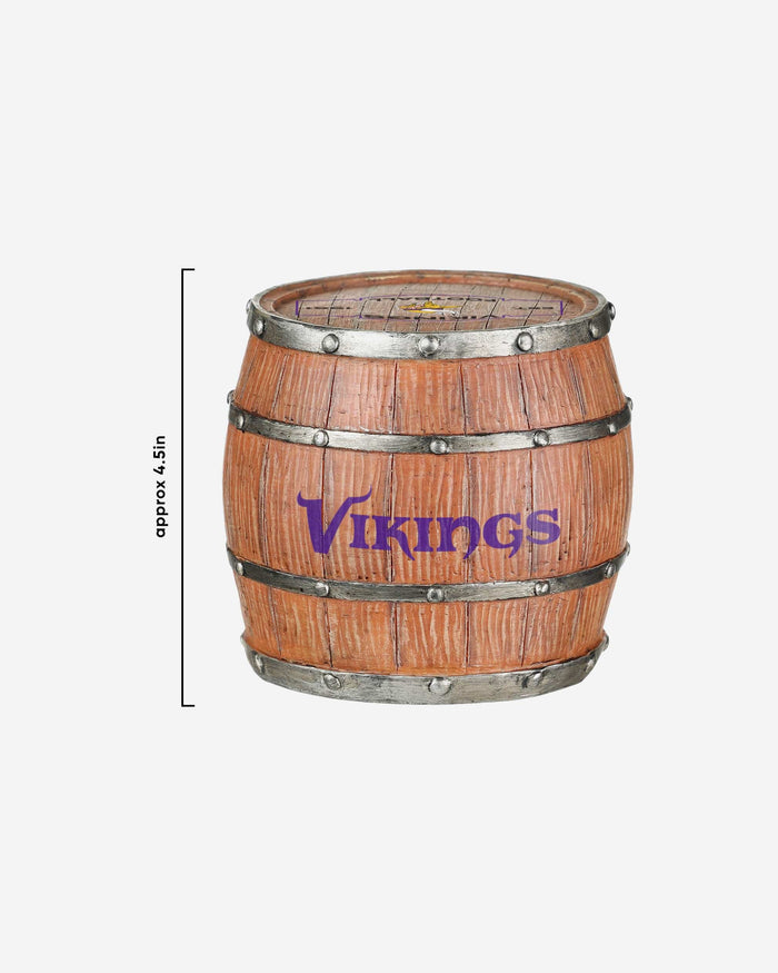 Minnesota Vikings 5 Pack Barrel Coaster Set FOCO - FOCO.com