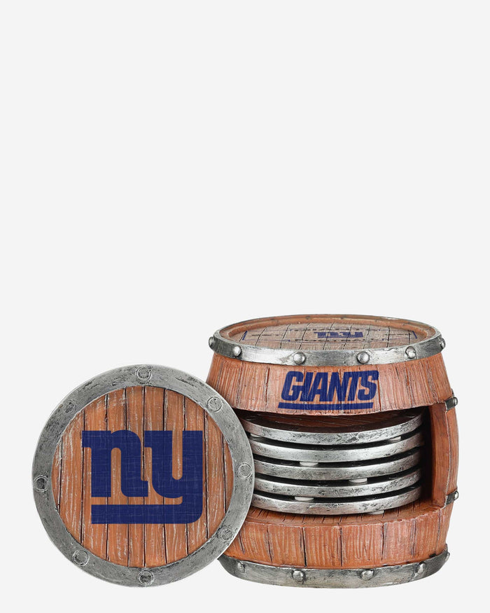 New York Giants 5 Pack Barrel Coaster Set FOCO - FOCO.com