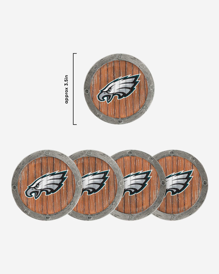 Philadelphia Eagles 5 Pack Barrel Coaster Set FOCO - FOCO.com