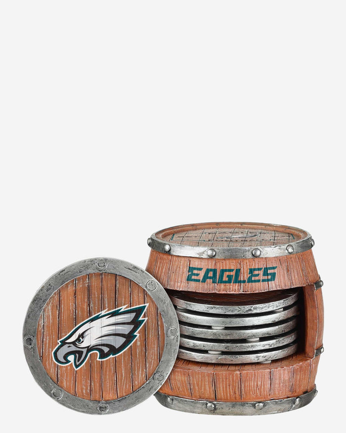 Philadelphia Eagles 5 Pack Barrel Coaster Set FOCO - FOCO.com