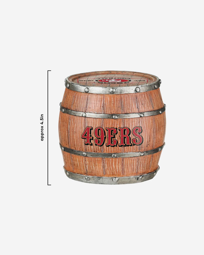 San Francisco 49ers 5 Pack Barrel Coaster Set FOCO - FOCO.com