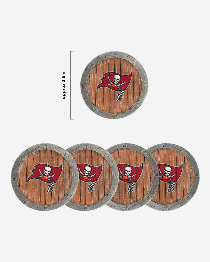 Tampa Bay Buccaneers 5 Pack Barrel Coaster Set FOCO - FOCO.com