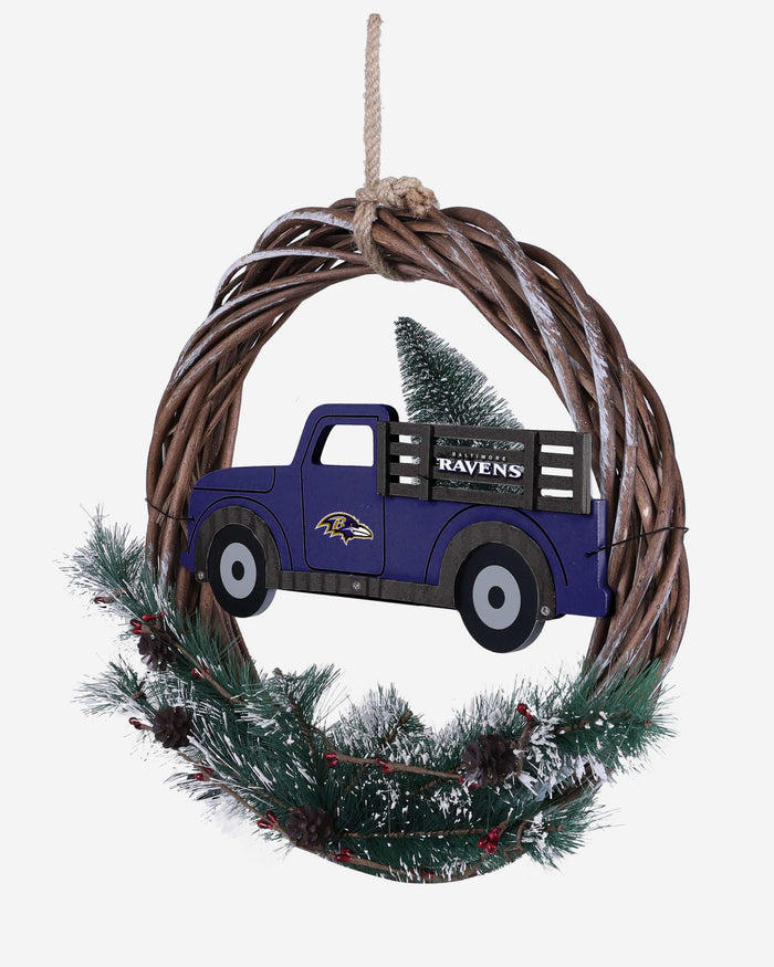 Baltimore Ravens Wreath With Truck FOCO - FOCO.com