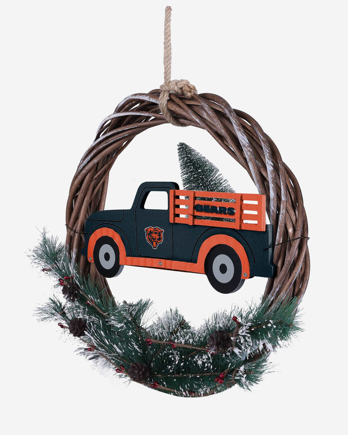 Chicago Bears Wreath With Truck FOCO - FOCO.com