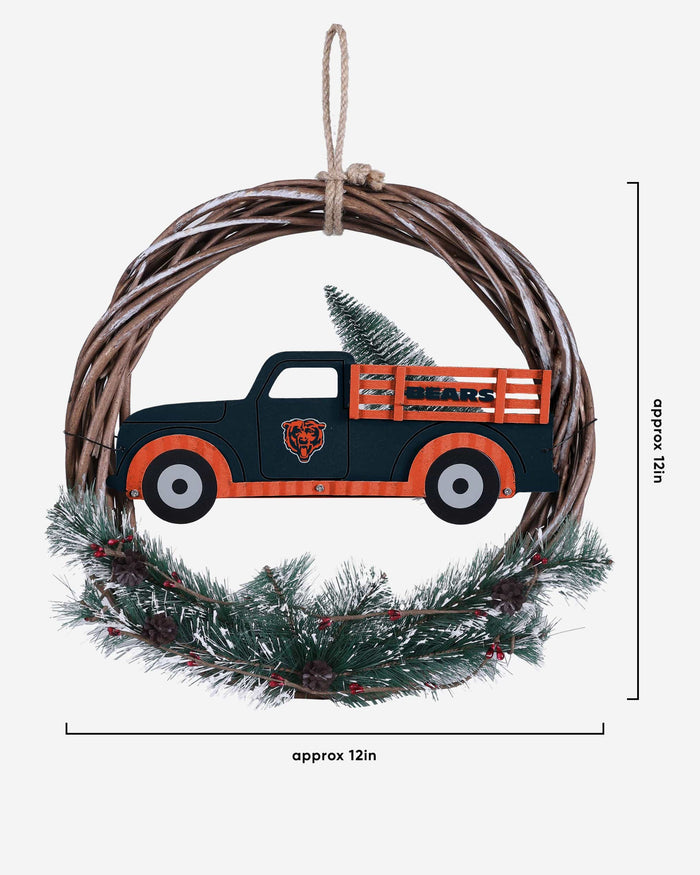 Chicago Bears Wreath With Truck FOCO - FOCO.com