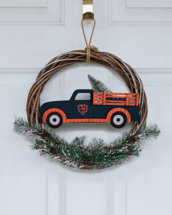 Chicago Bears Wreath With Truck FOCO - FOCO.com